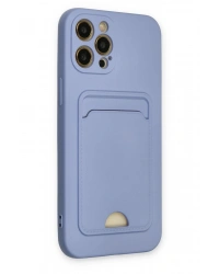 Newface iPhone 12 Pro Max Kılıf Kelvin Kartvizitli Silikon - Lila