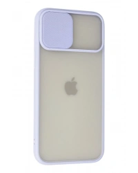 Newface iPhone 12 Pro Max Kılıf Palm Buzlu Kamera Sürgülü Silikon - Lila