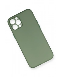 Newface iPhone 12 Pro Max Kılıf PP Ultra İnce Kapak - Yeşil