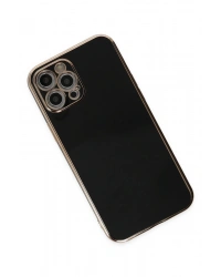 Newface iPhone 12 Pro Max Kılıf Volet Silikon - Siyah