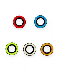 Newface iPhone 12 Pro Max Neon Fosforlu Kamera Lens - Mavi