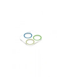 Newface iPhone 12 Pro Max Renkli Kamera Lens Koruma Cam - Yeşil-Sarı