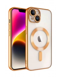 Newface iPhone 13 Kılıf Kross Magneticsafe Kapak - Turuncu