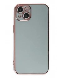 Newface iPhone 13 Kılıf Volet Silikon - Açık Yeşil