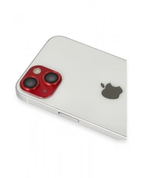 Newface iPhone 13 Pers Alüminyum Kamera Lens - Kırmızı