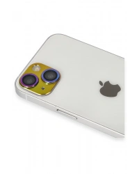 Newface iPhone 13 Pers Alüminyum Kamera Lens - Rainbow