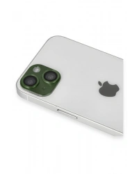Newface iPhone 13 Pers Alüminyum Kamera Lens - Yeşil