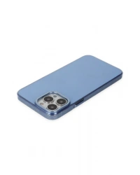 Newface iPhone 13 Pro Kılıf Anka PC Sert Metal Kapak - Mavi