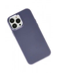 Newface iPhone 13 Pro Kılıf Asya Deri Silikon - Mor