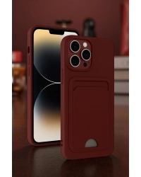 Newface iPhone 13 Pro Kılıf Kelvin Kartvizitli Silikon - Lila