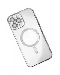 Newface iPhone 13 Pro Kılıf Kross Magneticsafe Kapak - Gümüş