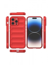 Newface iPhone 13 Pro Kılıf Optimum Silikon - Kırmızı