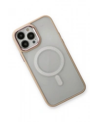 Newface iPhone 13 Pro Kılıf Room Magneticsafe Silikon - Pudra
