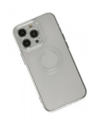 Newface iPhone 13 Pro Kılıf Santa Lens Silikon - Şeffaf