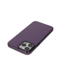 Newface iPhone 13 Pro Max Kılıf Anka PC Sert Metal Kapak - Mor