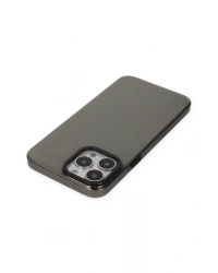 Newface iPhone 13 Pro Max Kılıf Anka PC Sert Metal Kapak - Siyah