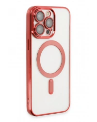 Newface iPhone 13 Pro Max Kılıf Kross Magneticsafe Kapak - Kırmızı