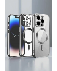 Newface iPhone 13 Pro Max Kılıf Kross Magneticsafe Kapak - Titan Gri