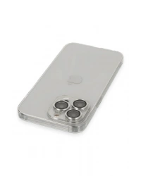 Newface iPhone 13 Pro Max Kılıf Luko Lens Silikon - Gümüş