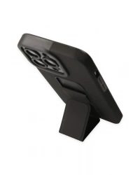 Newface iPhone 13 Pro Max Kılıf Mega Standlı Silikon - Siyah