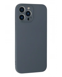 Newface iPhone 13 Pro Max Kılıf Nano içi Kadife Silikon - Gri