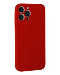 Newface iPhone 13 Pro Max Kılıf Nano içi Kadife Silikon - Kırmızı