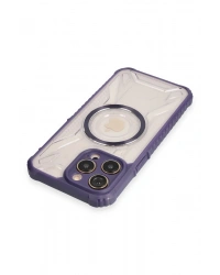 Newface iPhone 13 Pro Max Kılıf Prag Magneticsafe Kapak - Derin Mor