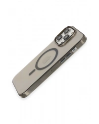 Newface iPhone 13 Pro Max Kılıf Tron Şeffaf Magsafe Kapak - Siyah