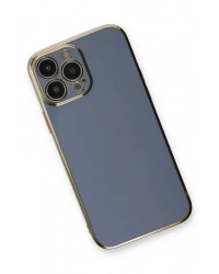 Newface iPhone 13 Pro Max Kılıf Volet Silikon - Mavi