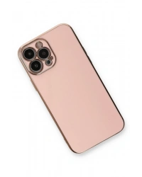 Newface iPhone 13 Pro Max Kılıf Volet Silikon - Pembe