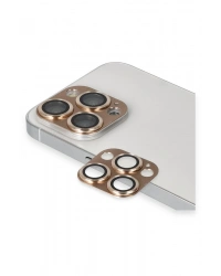 Newface iPhone 13 Pro Max Pers Alüminyum Kamera Lens - Gold