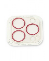 Newface iPhone 13 Pro Max Shine Kamera Lens Koruma Cam - Pembe