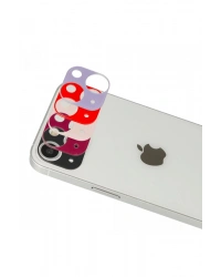 Newface iPhone 13 Rainbow Kamera Lens Koruma Cam - Mor