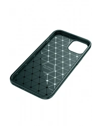 Newface iPhone 14 Kılıf Auto Focus Karbon Kapak - Koyu Yeşil