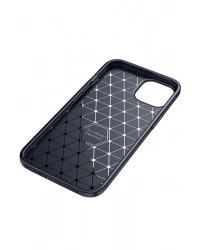 Newface iPhone 14 Kılıf Auto Focus Karbon Kapak - Lacivert