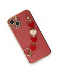 Newface iPhone 14 Kılıf Esila Silikon - Kırmızı