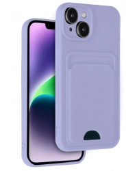 Newface iPhone 14 Kılıf Kelvin Kartvizitli Silikon - Lila