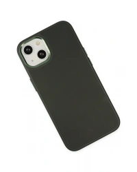 Newface iPhone 14 Plus Kılıf Asya Deri Silikon - Koyu Yeşil