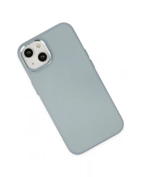 Newface iPhone 14 Plus Kılıf Asya Deri Silikon - Sierra Blue