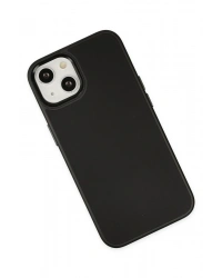 Newface iPhone 14 Plus Kılıf Asya Deri Silikon - Siyah