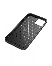 Newface iPhone 14 Plus Kılıf Auto Focus Karbon Kapak - Siyah