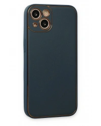 Newface iPhone 14 Plus Kılıf Coco Deri Silikon Kapak - Yeşil