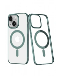 Newface iPhone 14 Plus Kılıf Element Magneticsafe Sert Kapak - Köknar Yeşili