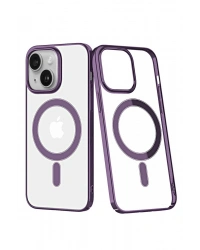 Newface iPhone 14 Plus Kılıf Element Magneticsafe Sert Kapak - Mor