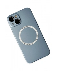 Newface iPhone 14 Plus Kılıf Jack Magneticsafe Lens Silikon - Sierra Blue