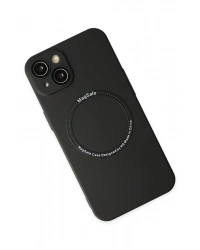 Newface iPhone 14 Plus Kılıf Jack Magneticsafe Lens Silikon - Siyah