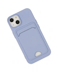 Newface iPhone 14 Plus Kılıf Kelvin Kartvizitli Silikon - Lila