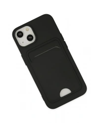 Newface iPhone 14 Plus Kılıf Kelvin Kartvizitli Silikon - Siyah