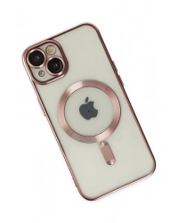Newface iPhone 14 Plus Kılıf Kross Magneticsafe Kapak - Rose