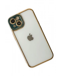 Newface iPhone 14 Plus Kılıf Liva Lens Silikon - Yeşil